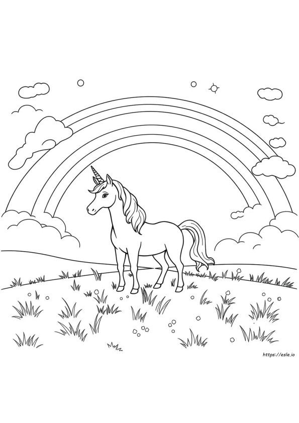 Coloring Pages Arcoiris Unicornio Para Colorear