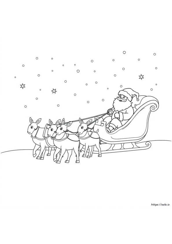 Coloring Pictures Of Santa Claus And His Sleigh