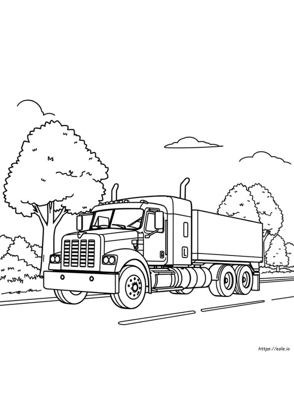 Mack Truck Colouring Pages