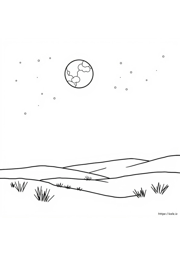 Coloring Page Of The Moon