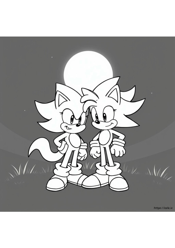 Shadow Sonic Karakters Kleurplaten