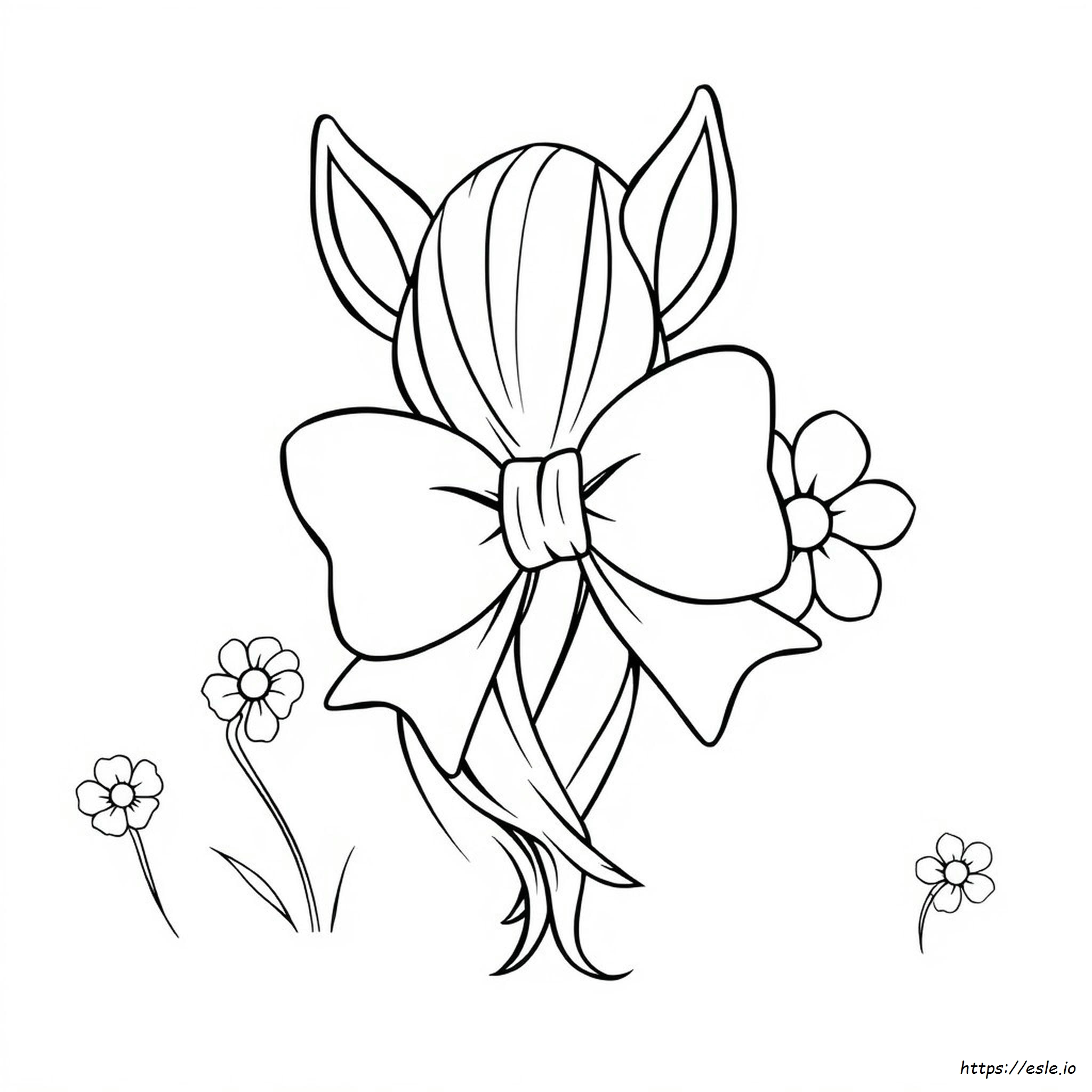 Girly Bow Coloring Page