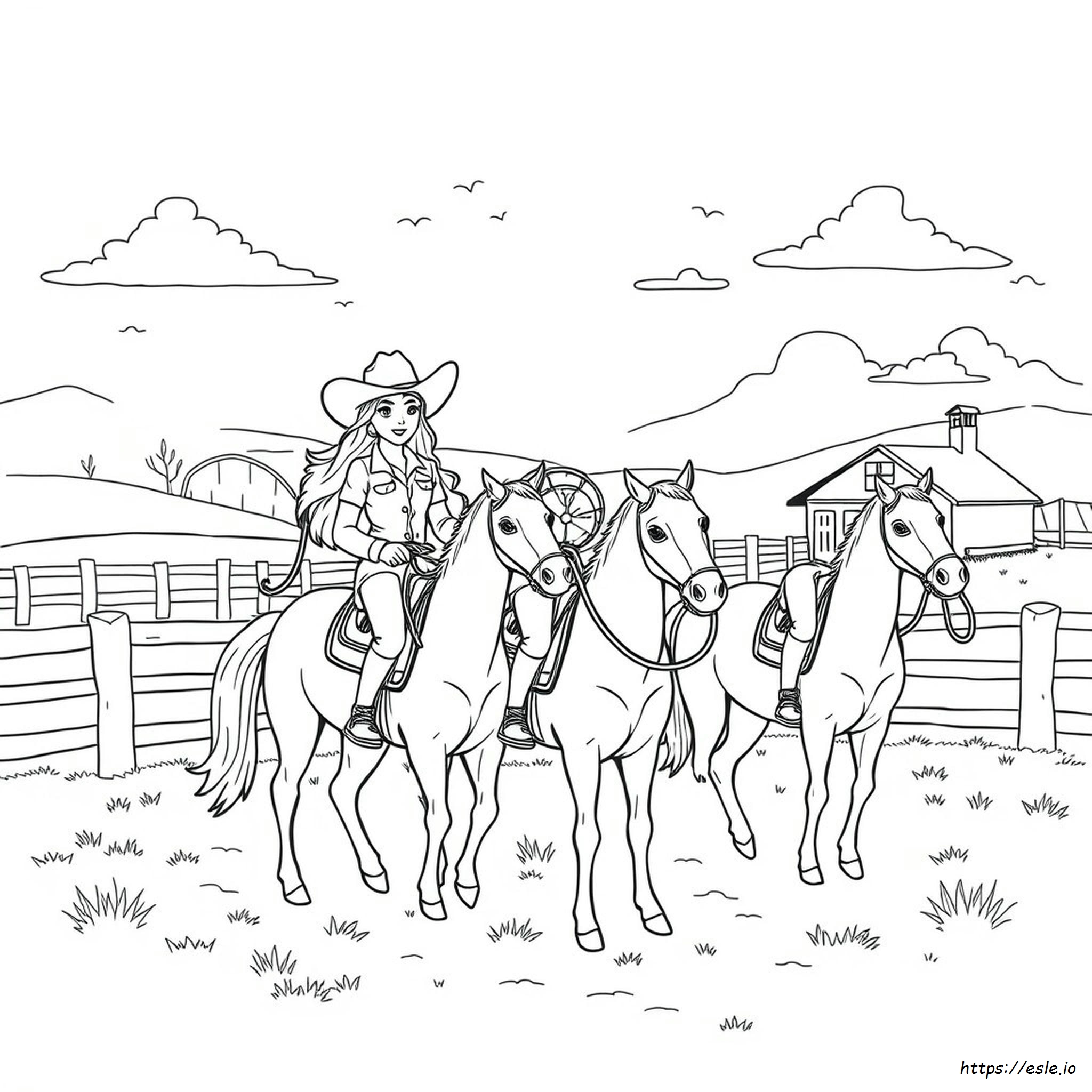 Cowgirl Coloring Book