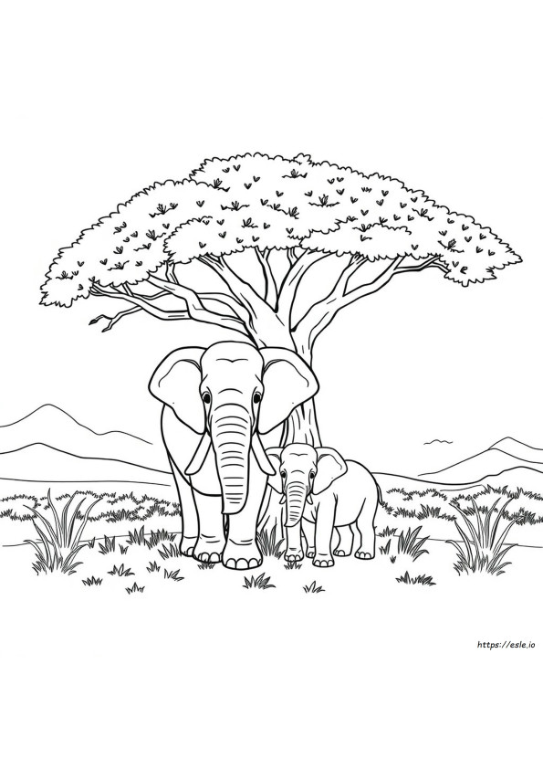Clip-Art De Elefante Para Colorir