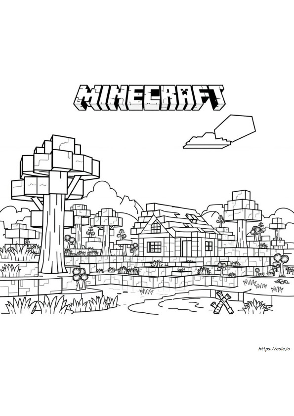 Full Page Minecraft Coloring Pages