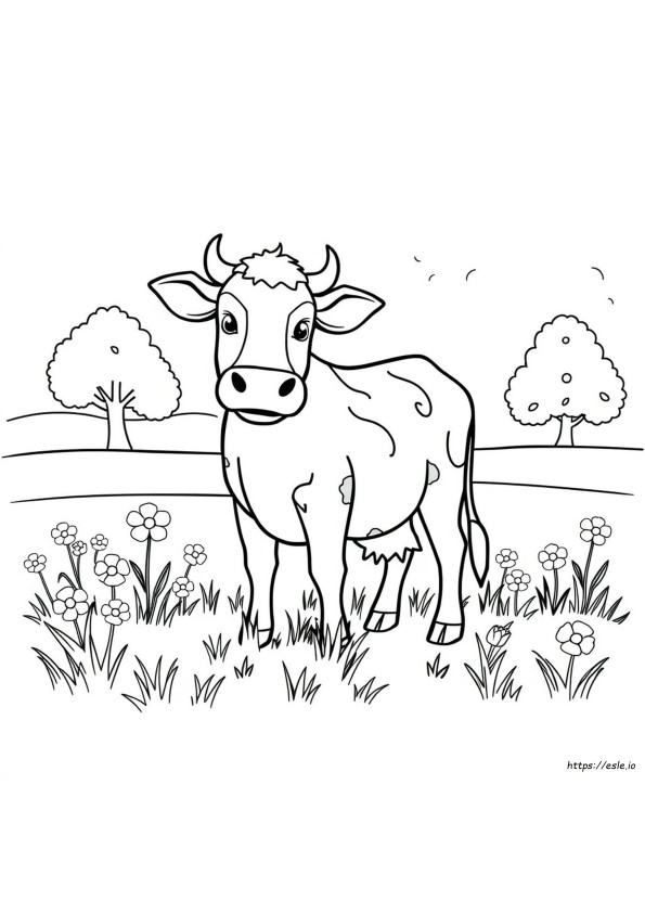 牛 塗り絵 無料