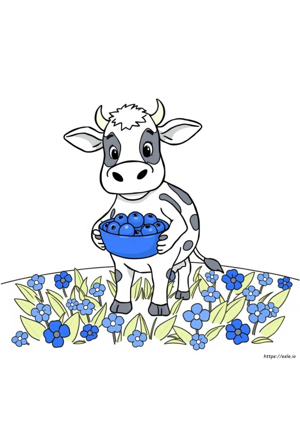 Blueberry Cow Coloring Pages
