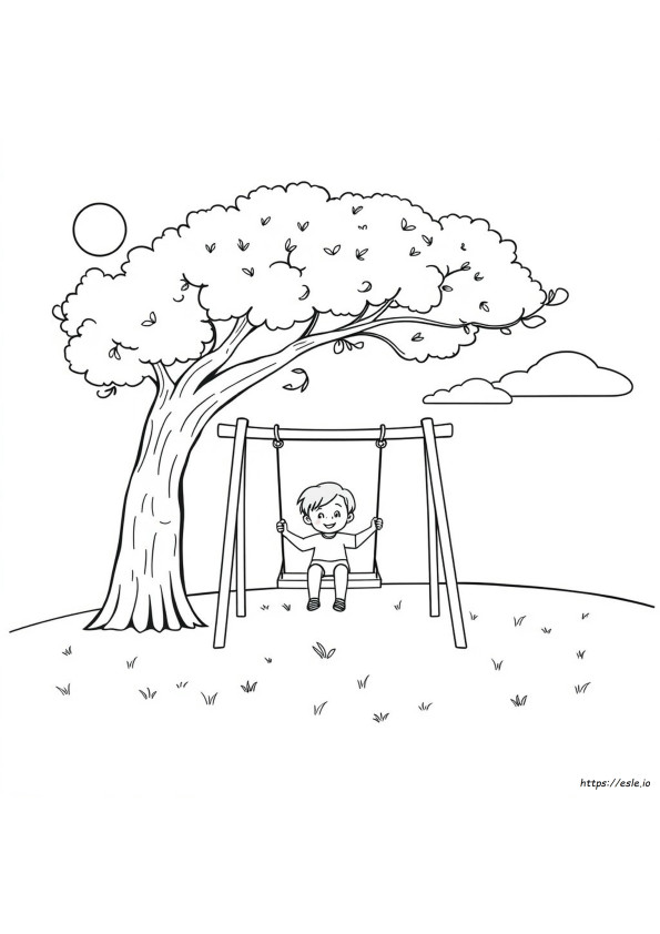 Brincando Ao Ar Livre Para Colorir
