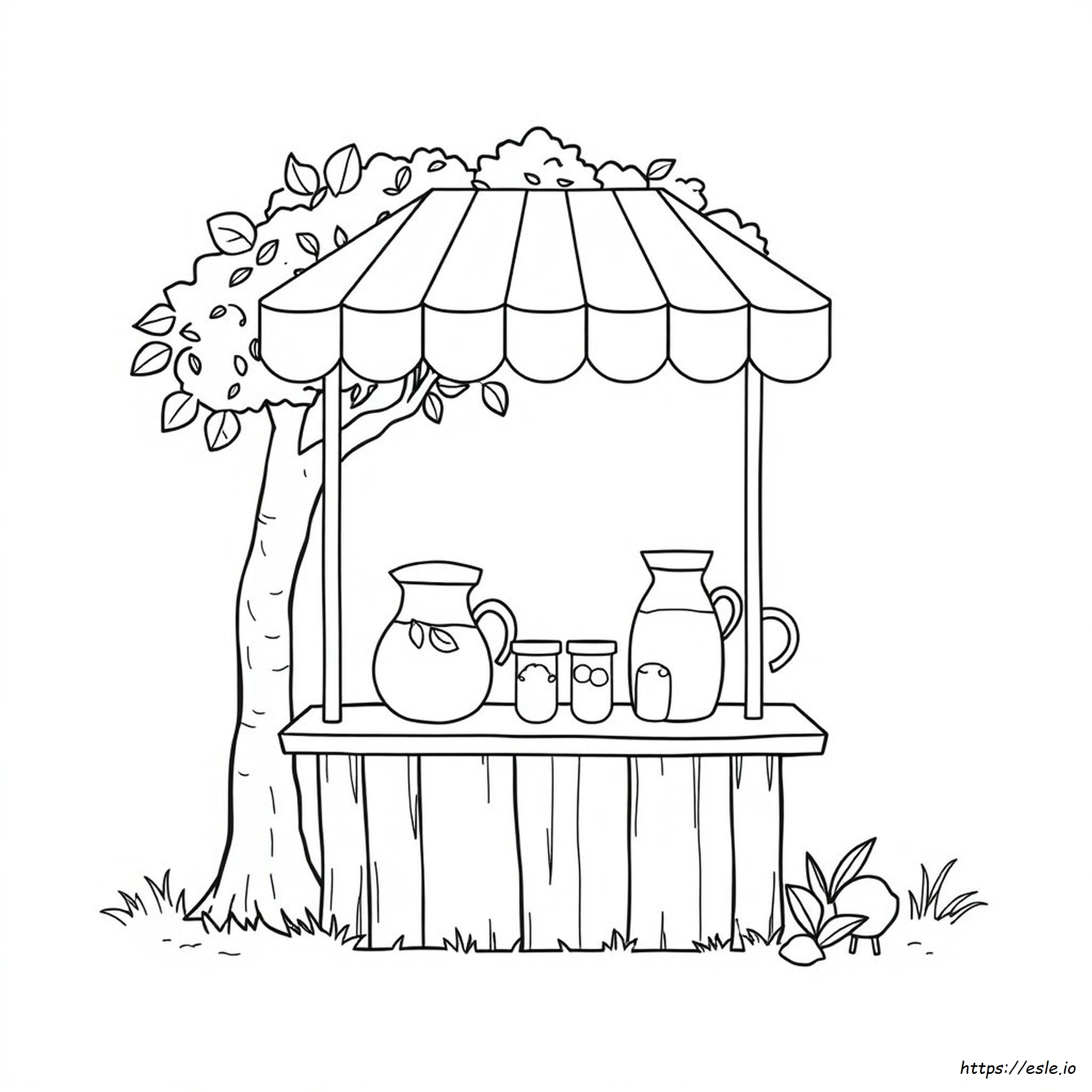 Lemonade Stand Coloring Page