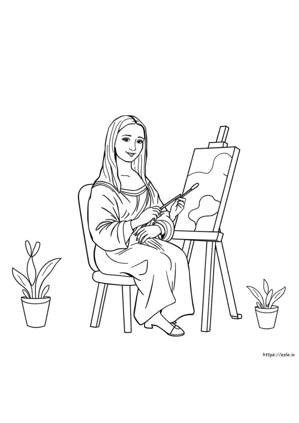 Famous Art Colouring Pages