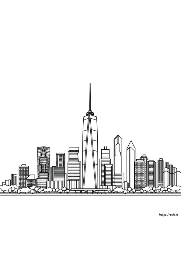 Skyline Da Colorare