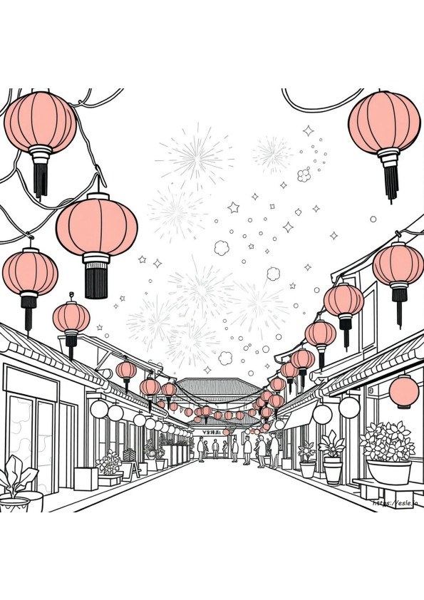 Lunar New Year 2024 Coloring Pages Printable
