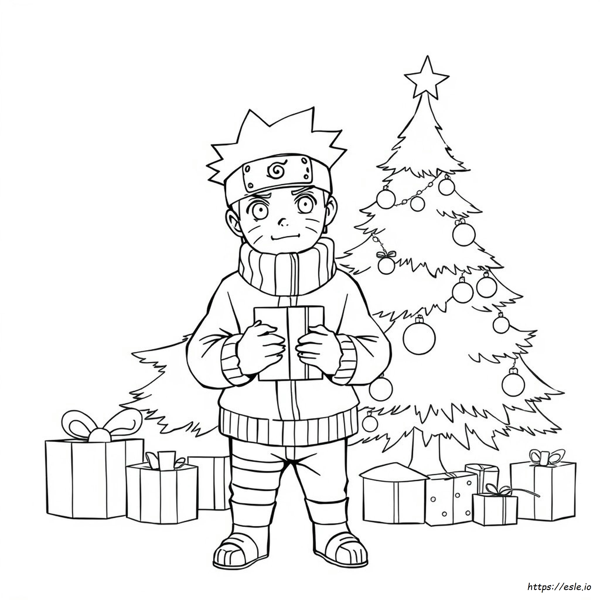 Naruto Yılbaşı Boyama Sayfası