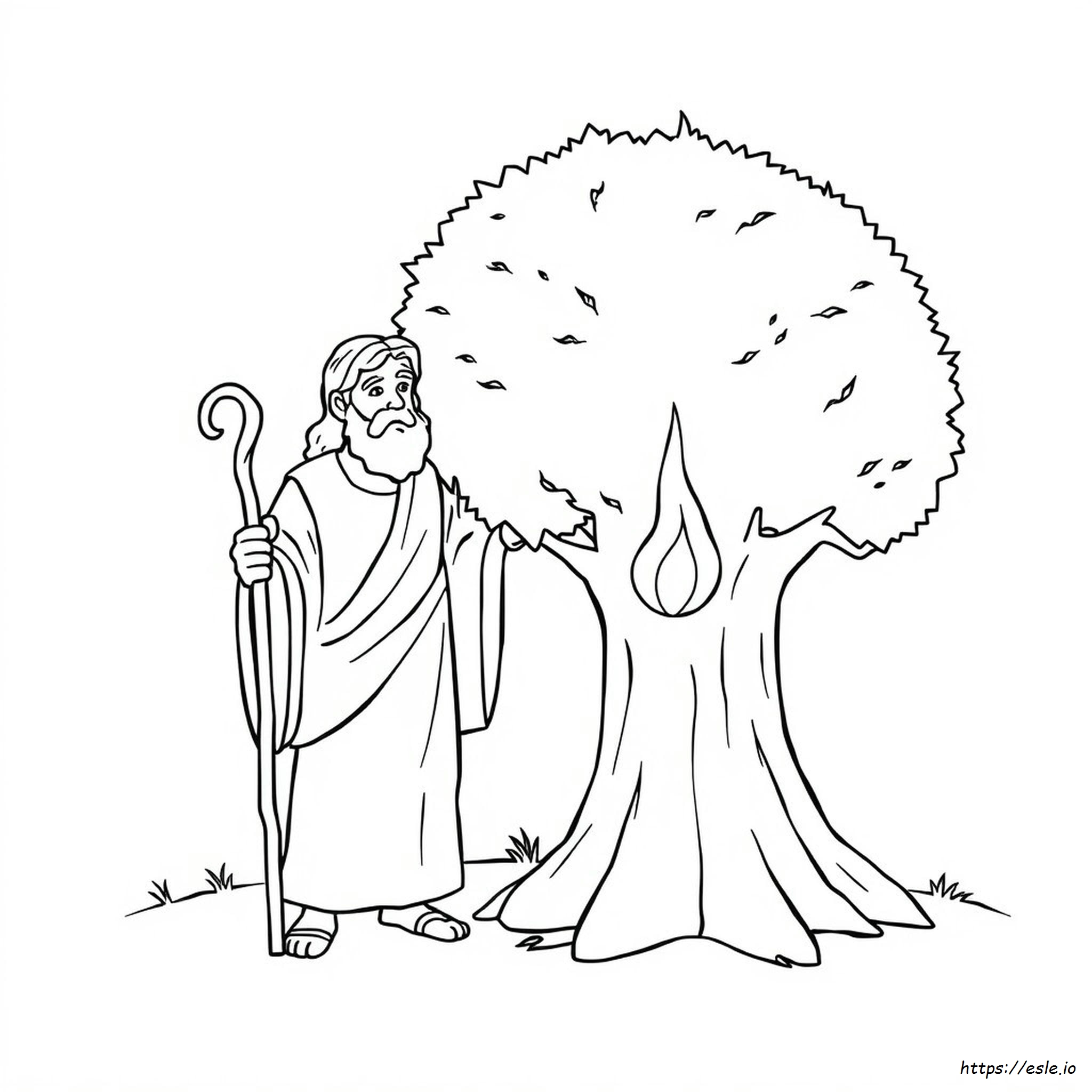 Moses Und Der Brennende Busch Ausmalbilder