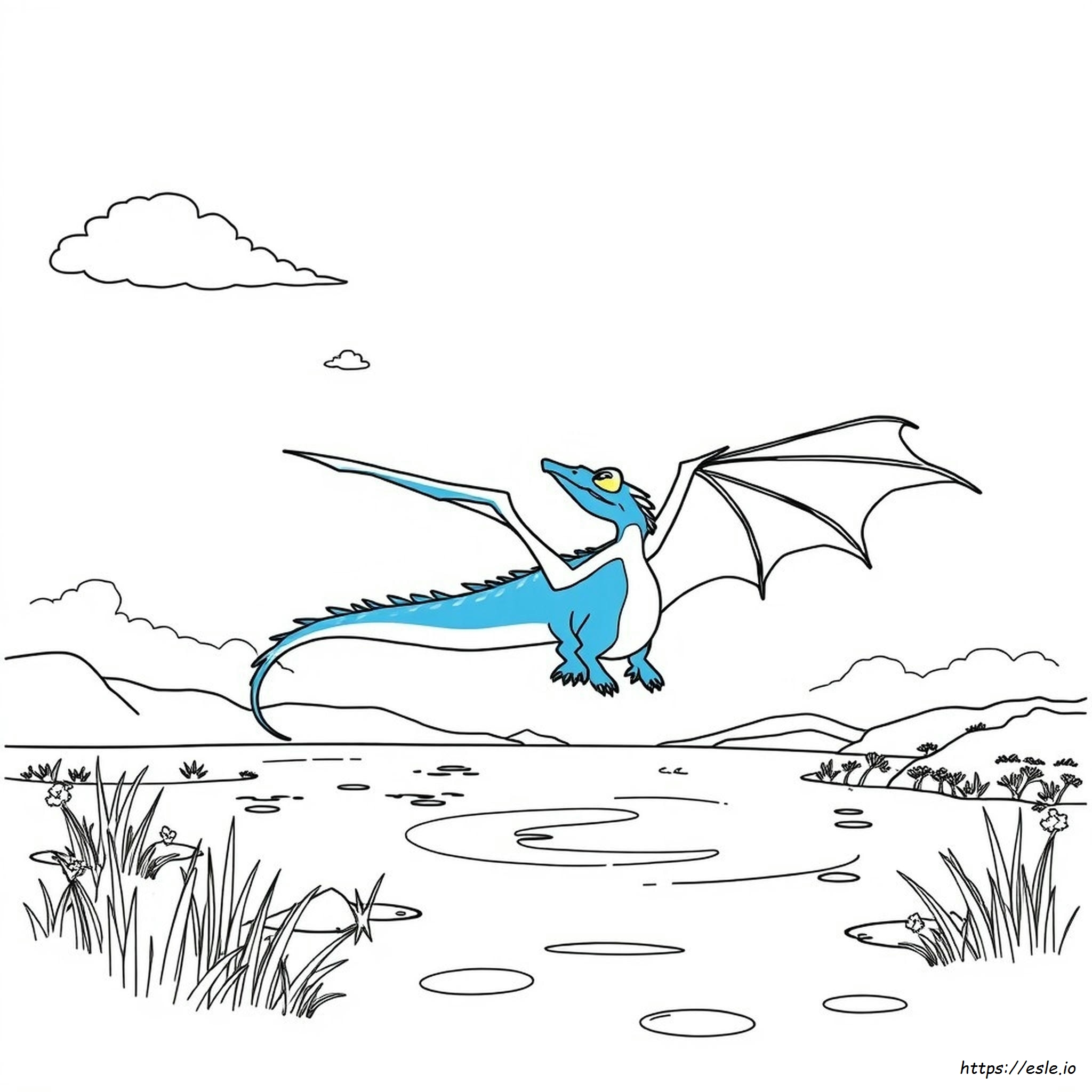 Blue Dragon Coloring Pages