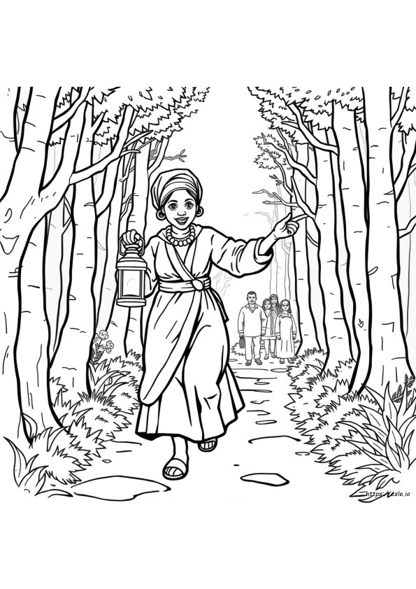 Harriet Tubman Coloring Picture