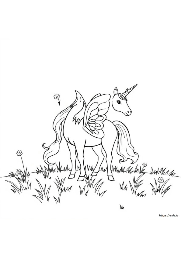 Alicorn Colouring Page