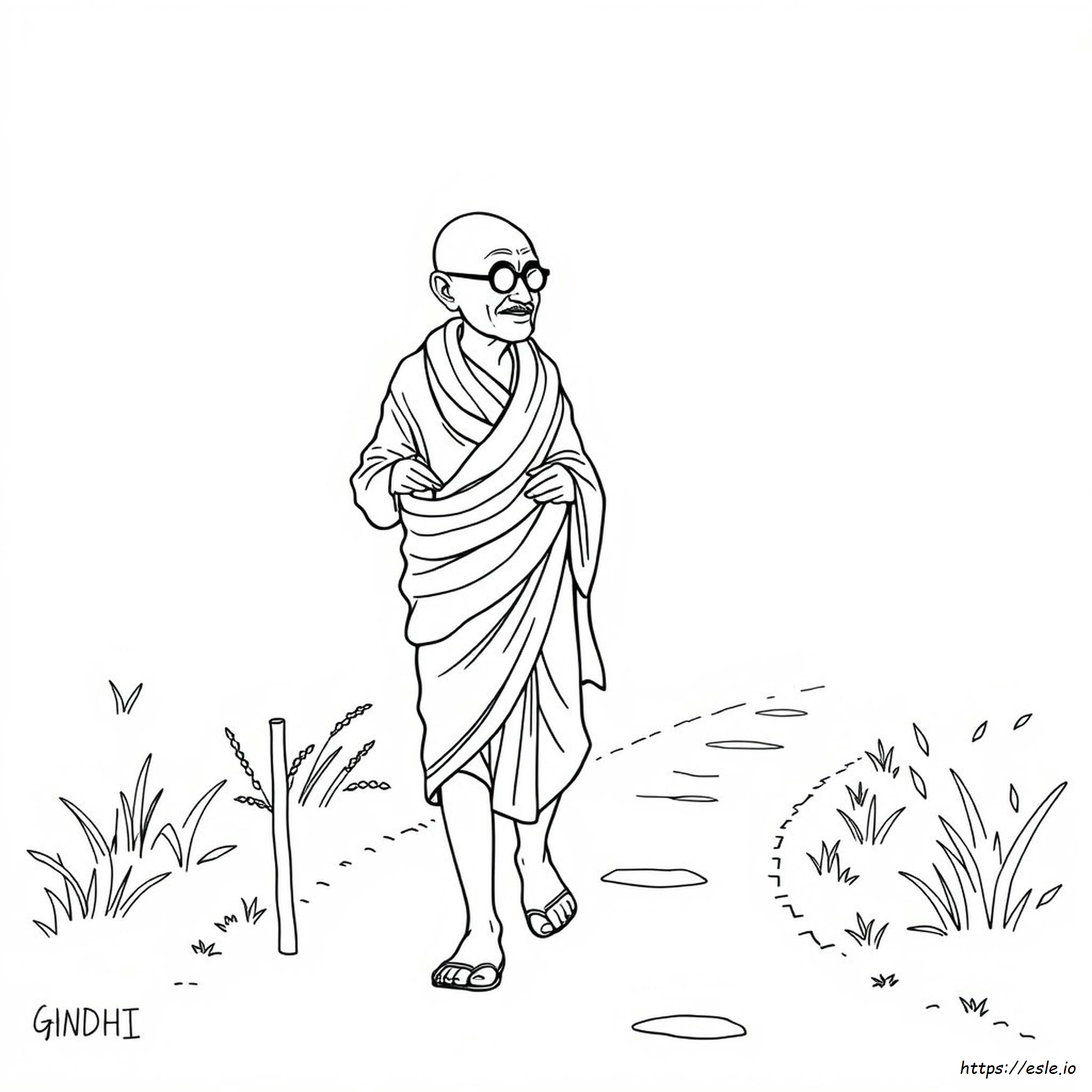 Gandhiji Coloring Page