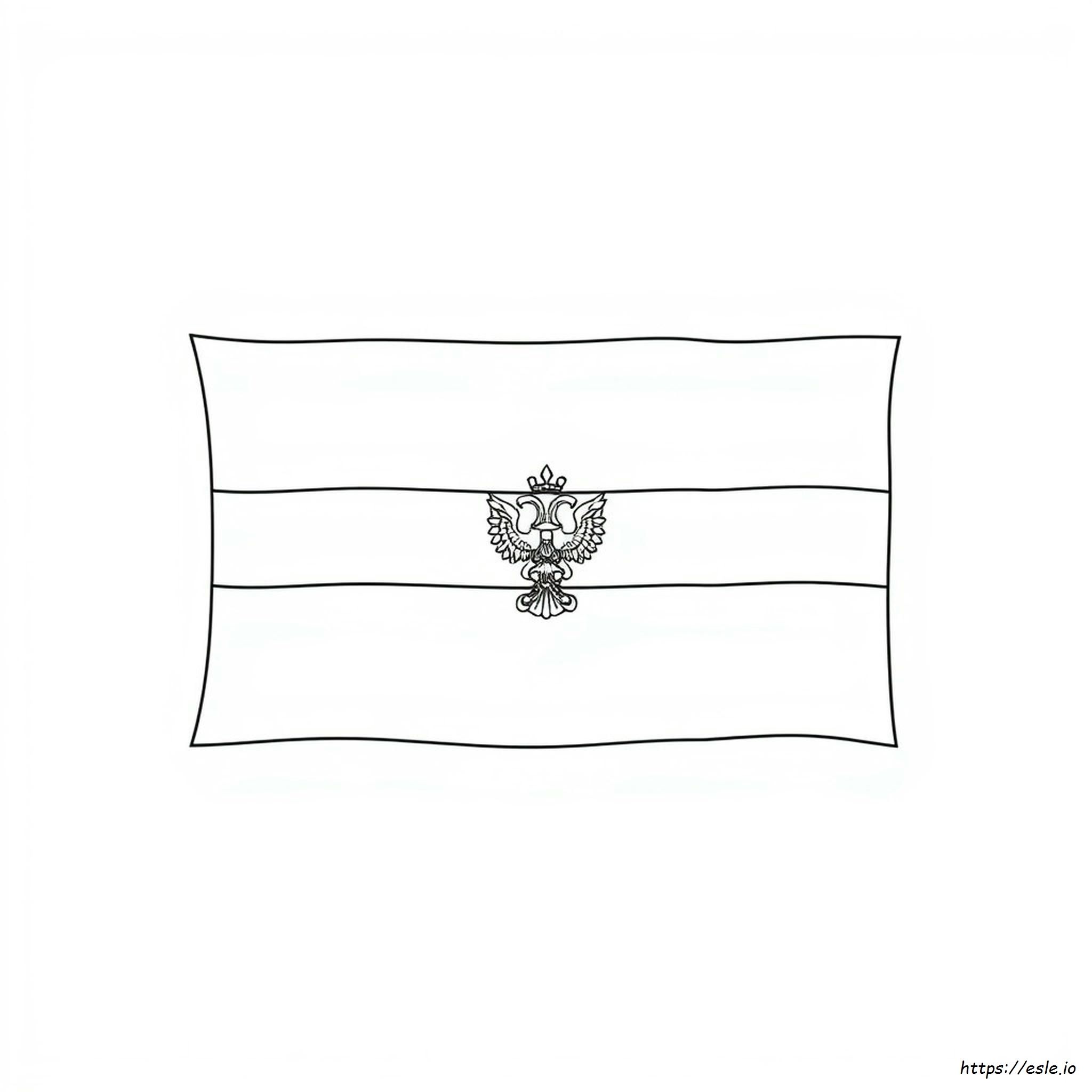 Russia Flag Coloring Page