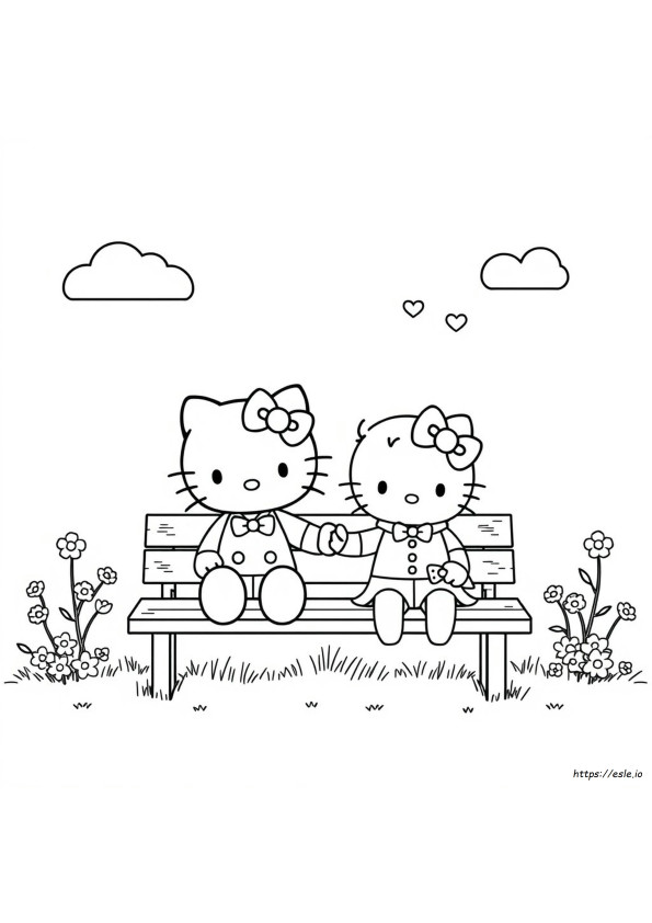 Boyfriend Hello Kitty And Dear Daniel Coloring Pages