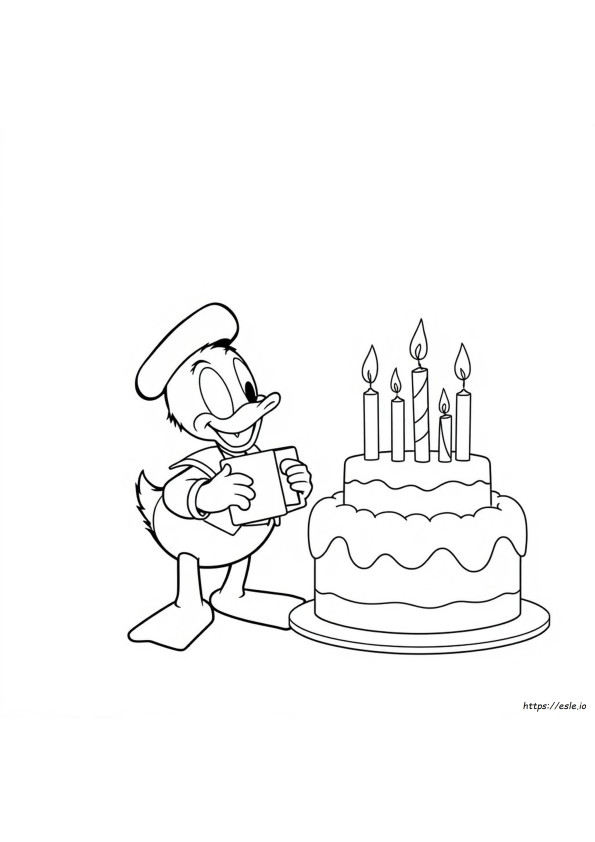 Donald Duck Birthday Coloring Pages