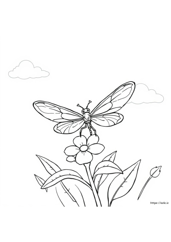 Schattige Libelle Kleurplaten