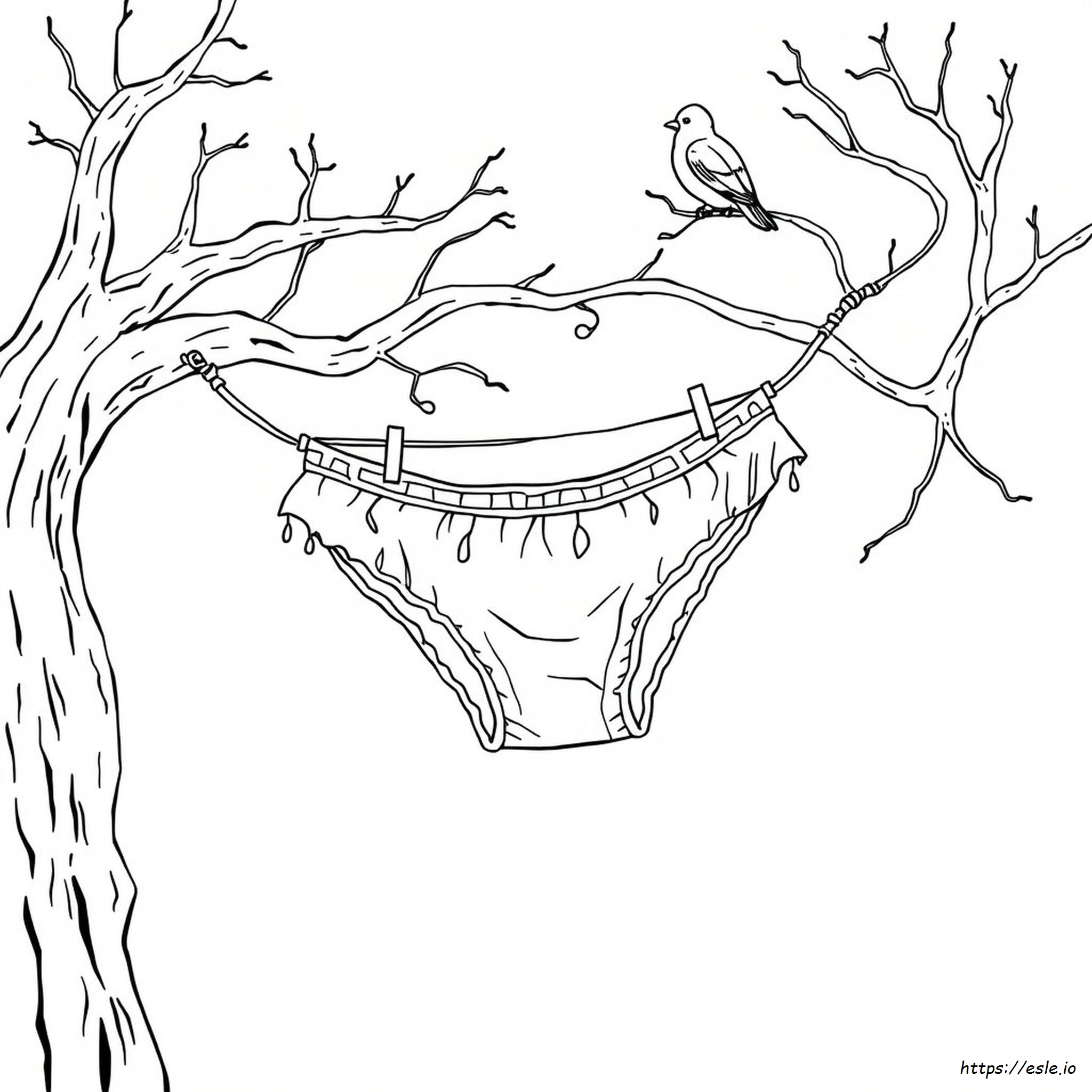 Creepy Underwear Coloring Page