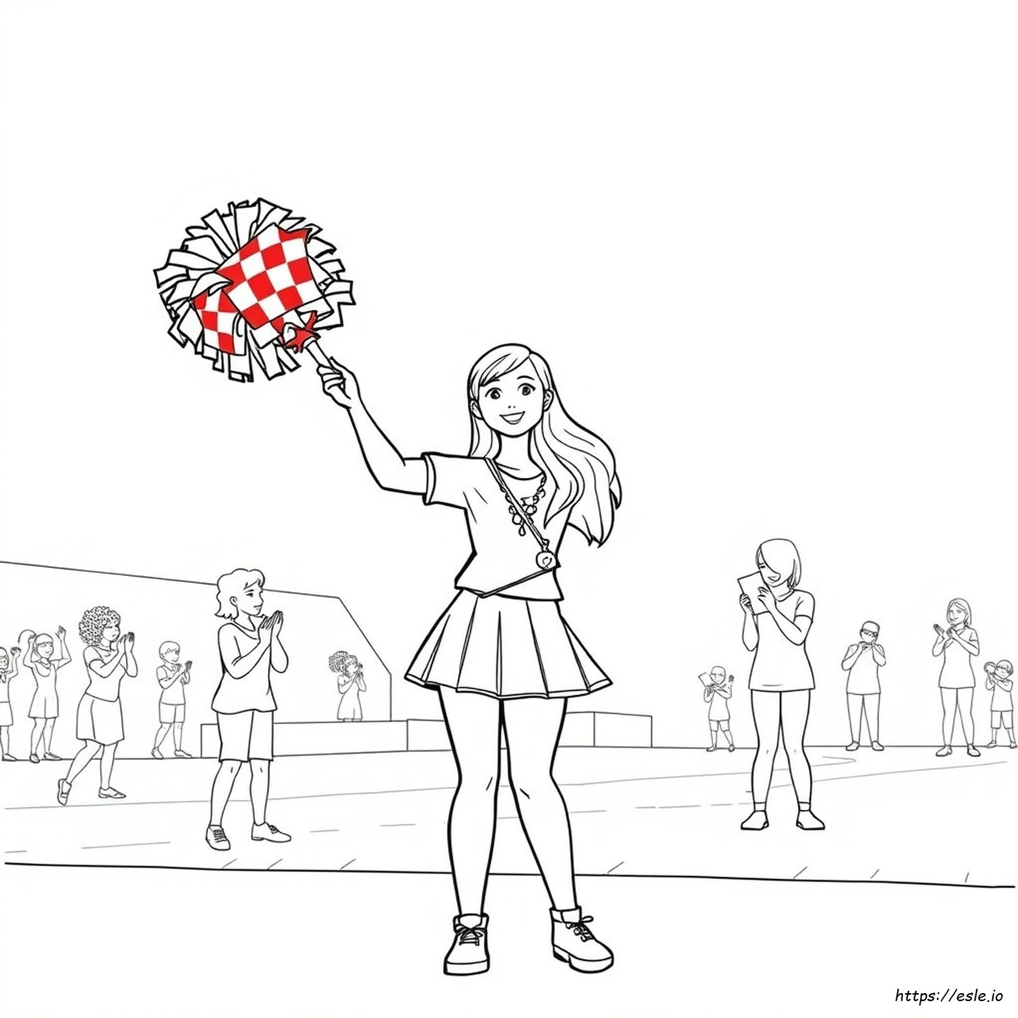 Coloriage Pompon De Chearleader