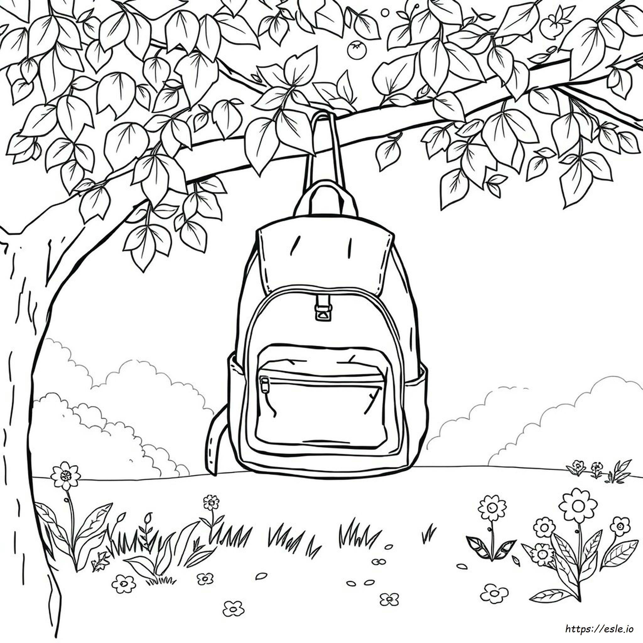 Coloring Page Of A Backpack