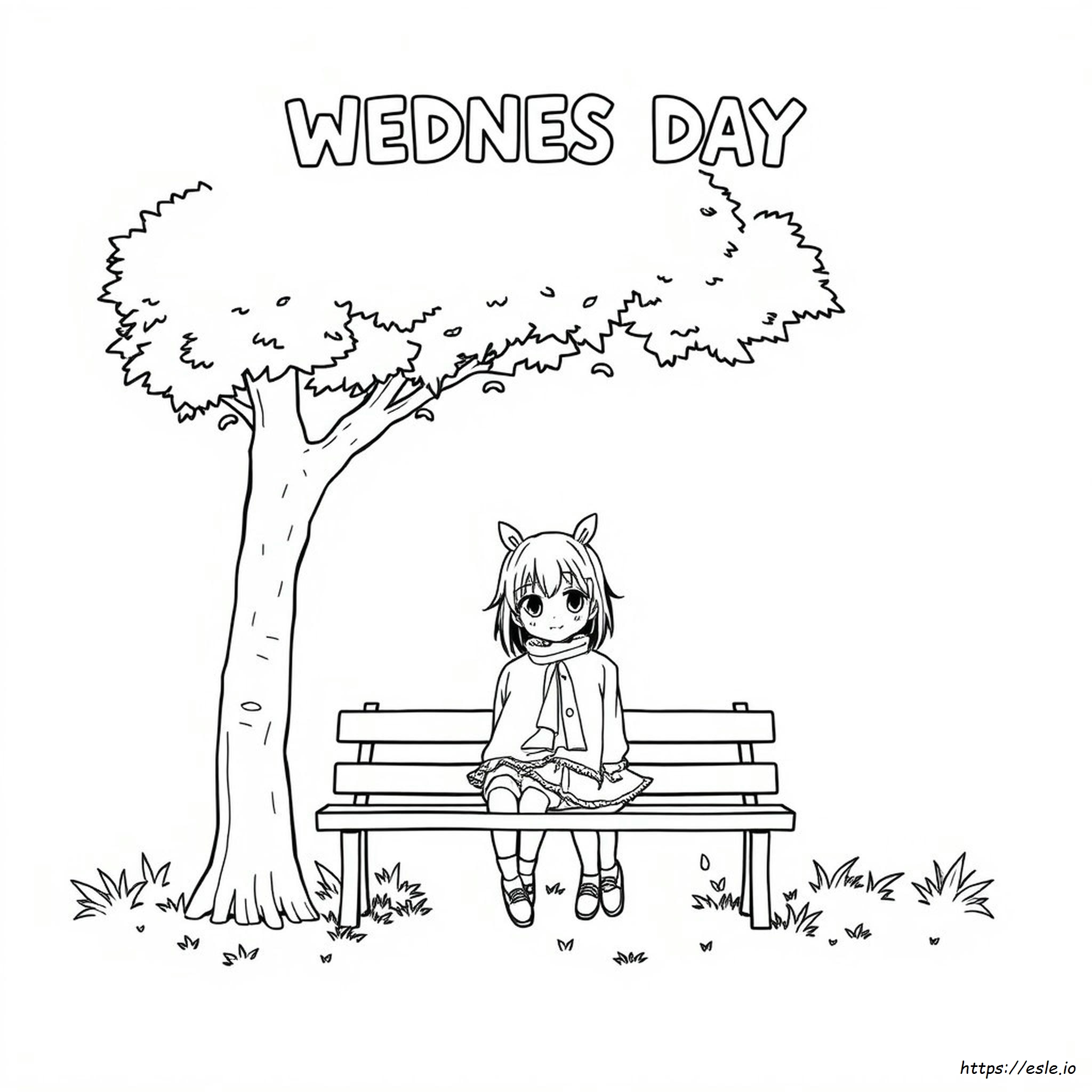 Anime Wednesday Coloring Pages
