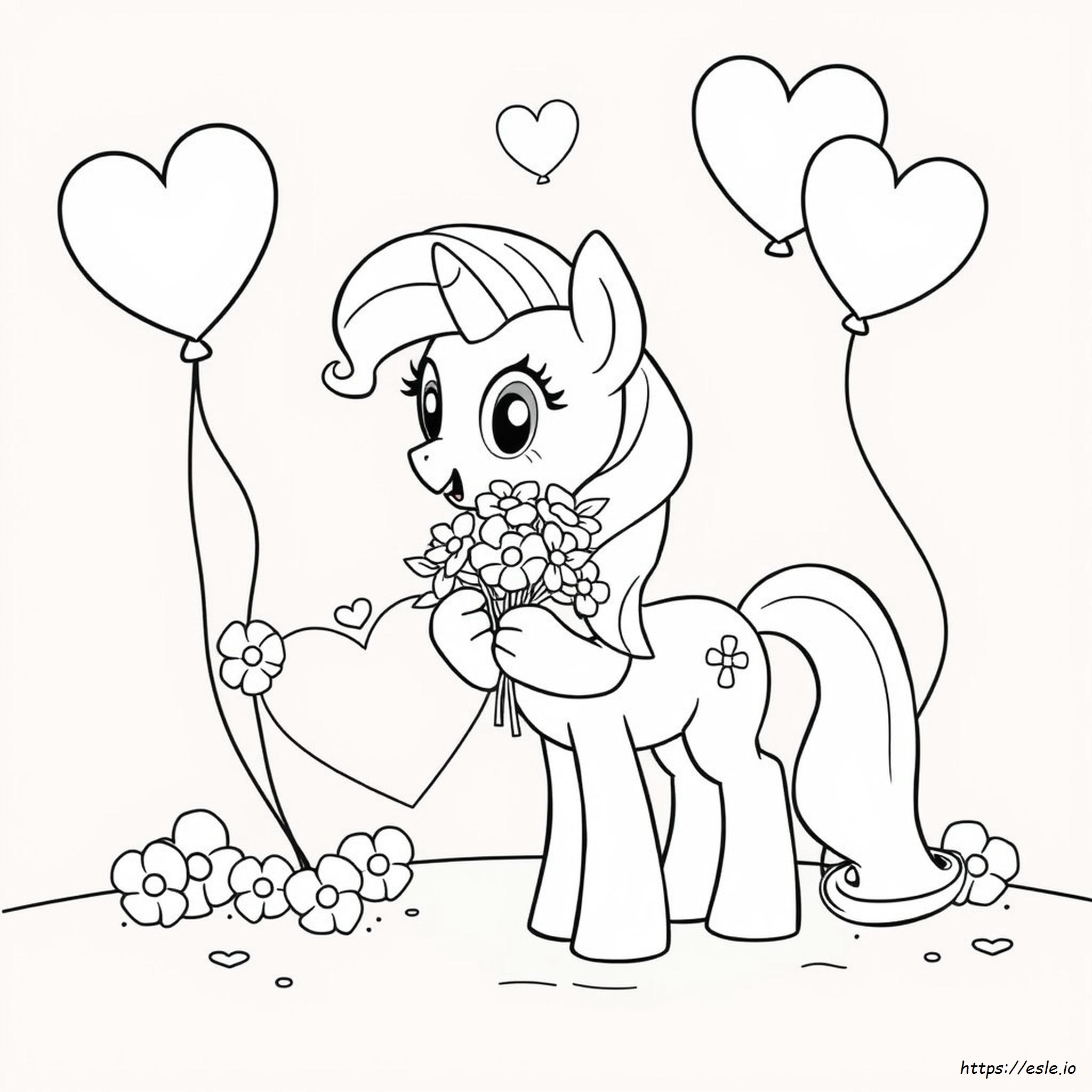 My Little Pony San Valentín Dibujos Para Colorear