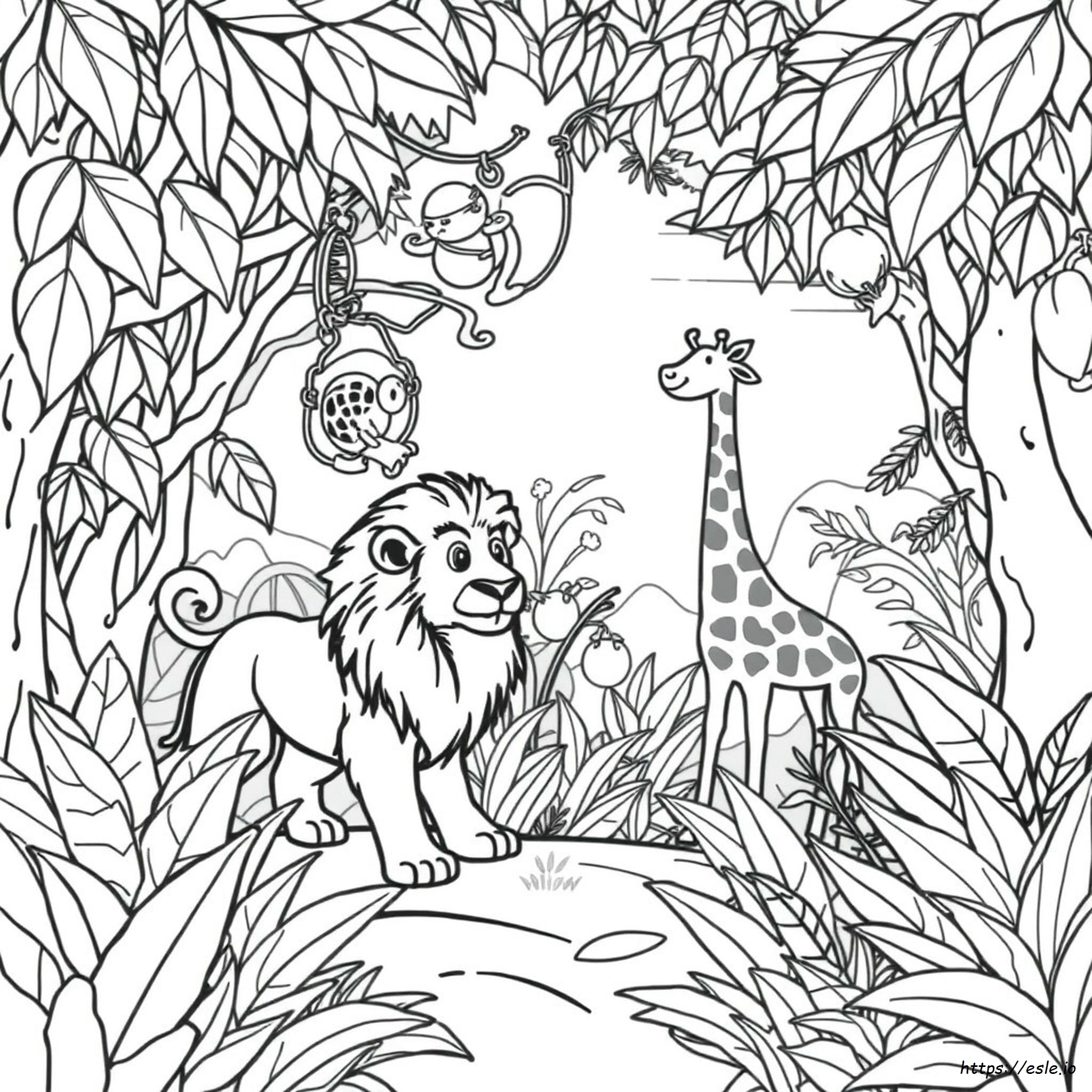 Jungle Animal Coloring Pages Free Jungle Animal Coloring Pages Free