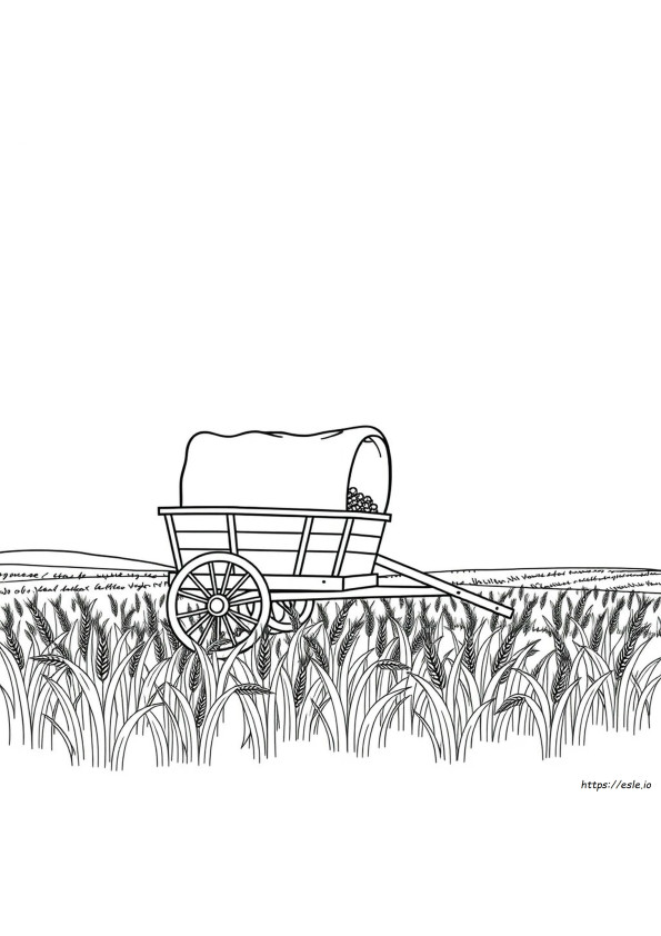 Grain Cart Coloring Pages