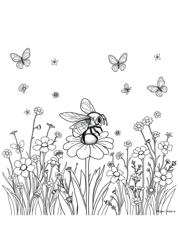 Dibujo De Abeja Para Colorear