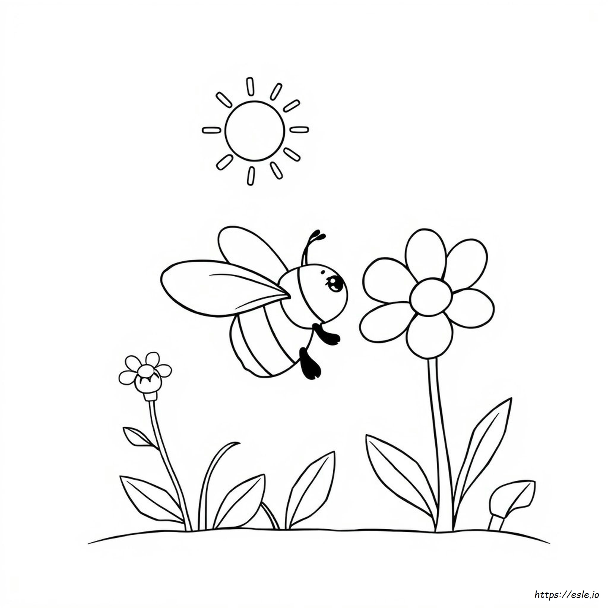 Coloriage Abeille De Dessin Animé