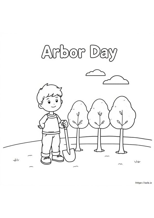 Arbor Day Coloring Page
