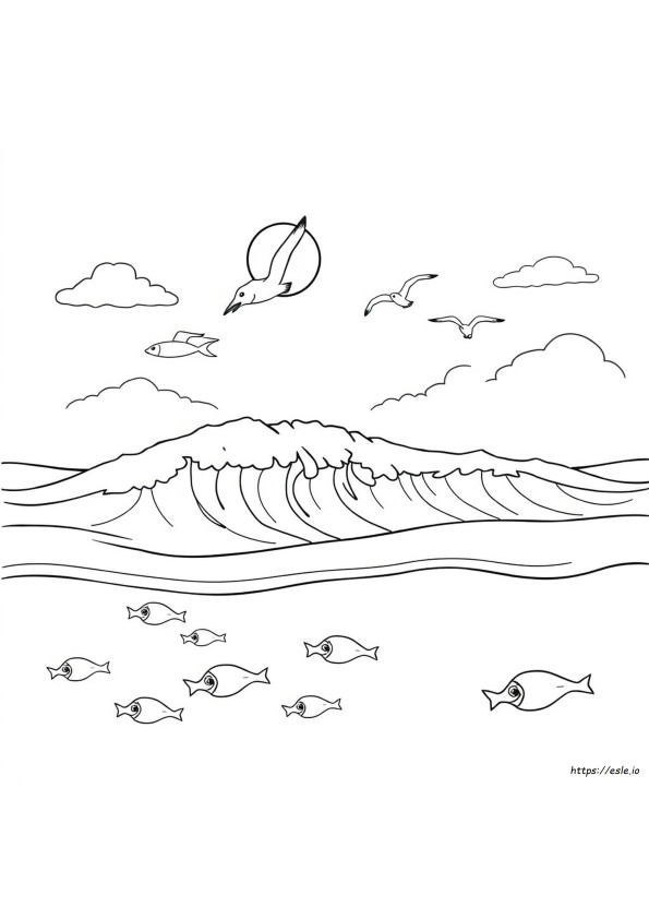 海の塗り絵ページ