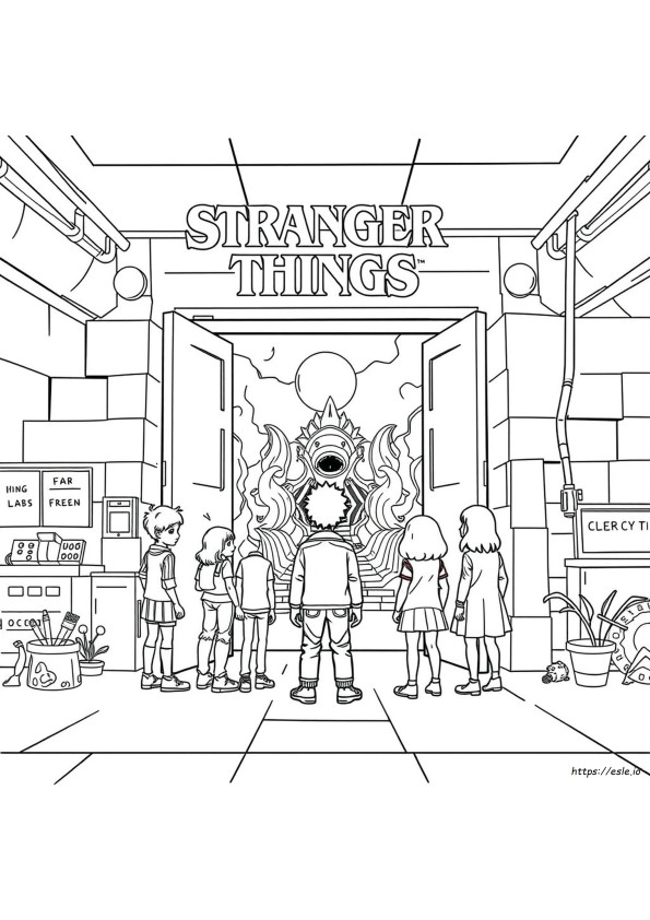 Coloring Pages Stranger Things Kolorowanki