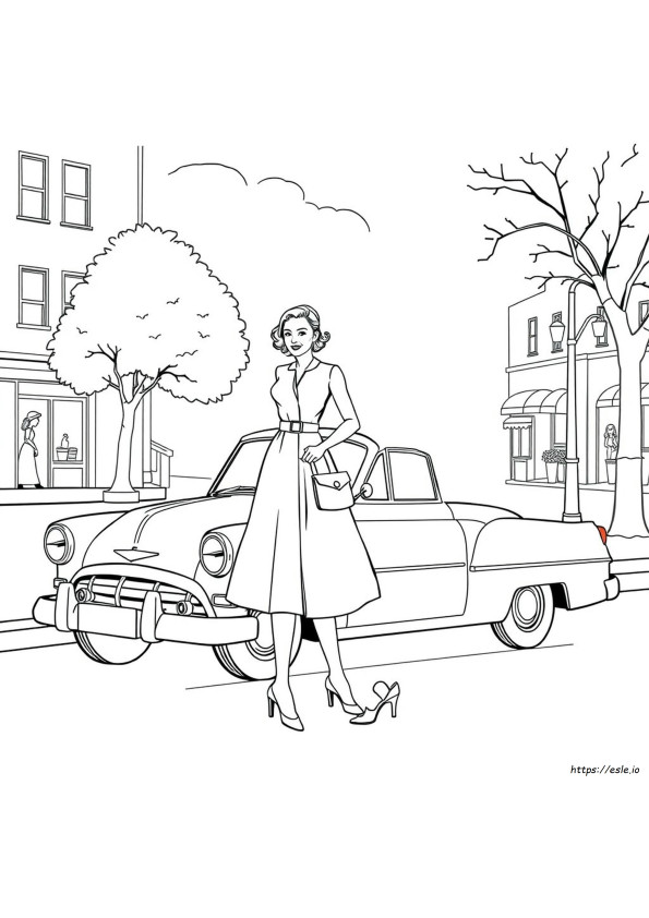 1950S Fashion Coloring Pages