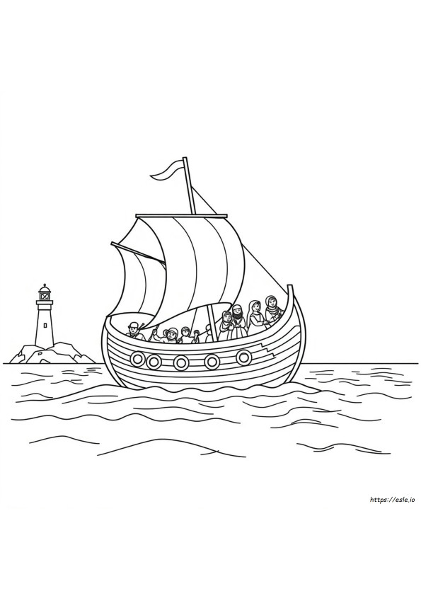 Mayflower De Colorat Gratuit