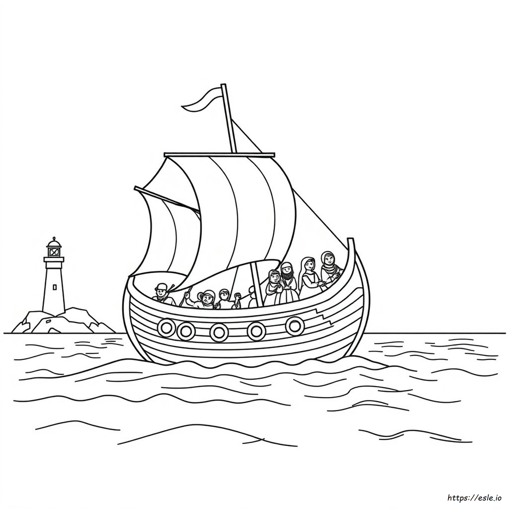 Mayflower Coloring Page Free