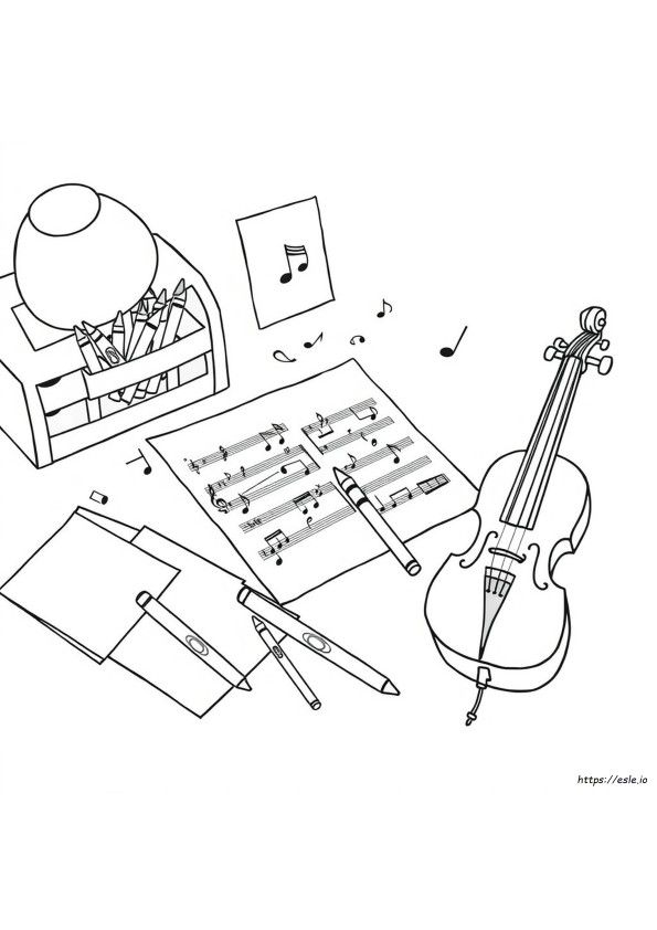 Colouring Music Worksheets For Kindergarten