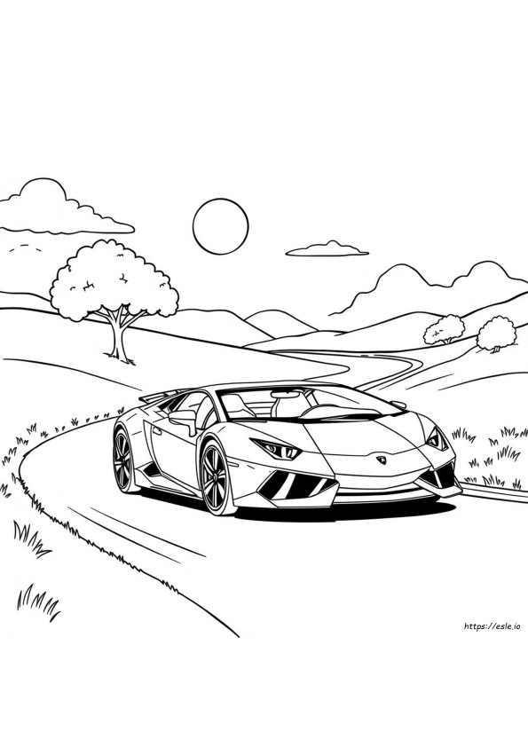 Lamborghini Car Coloring Sheet