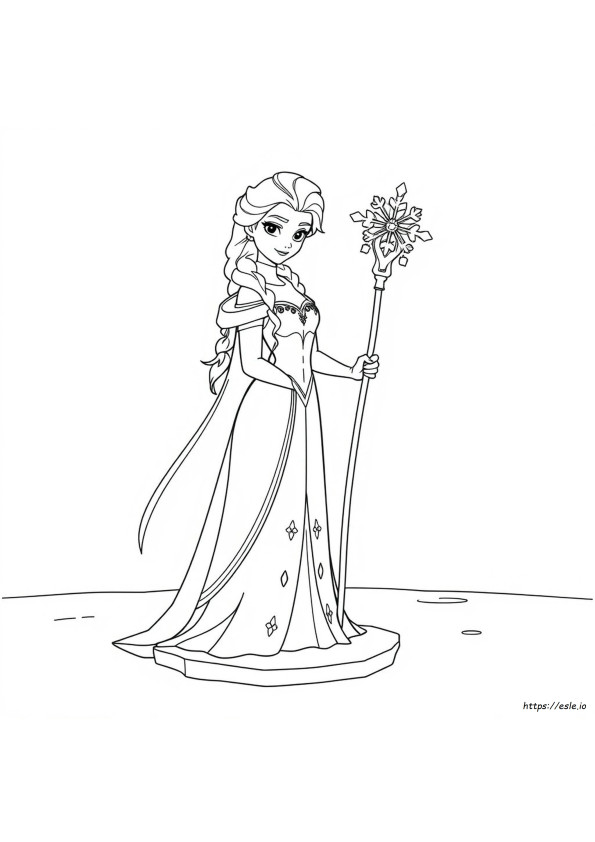 Disney Princess Coloring Frozen 2 Coloring Pages Elsa Hair Down