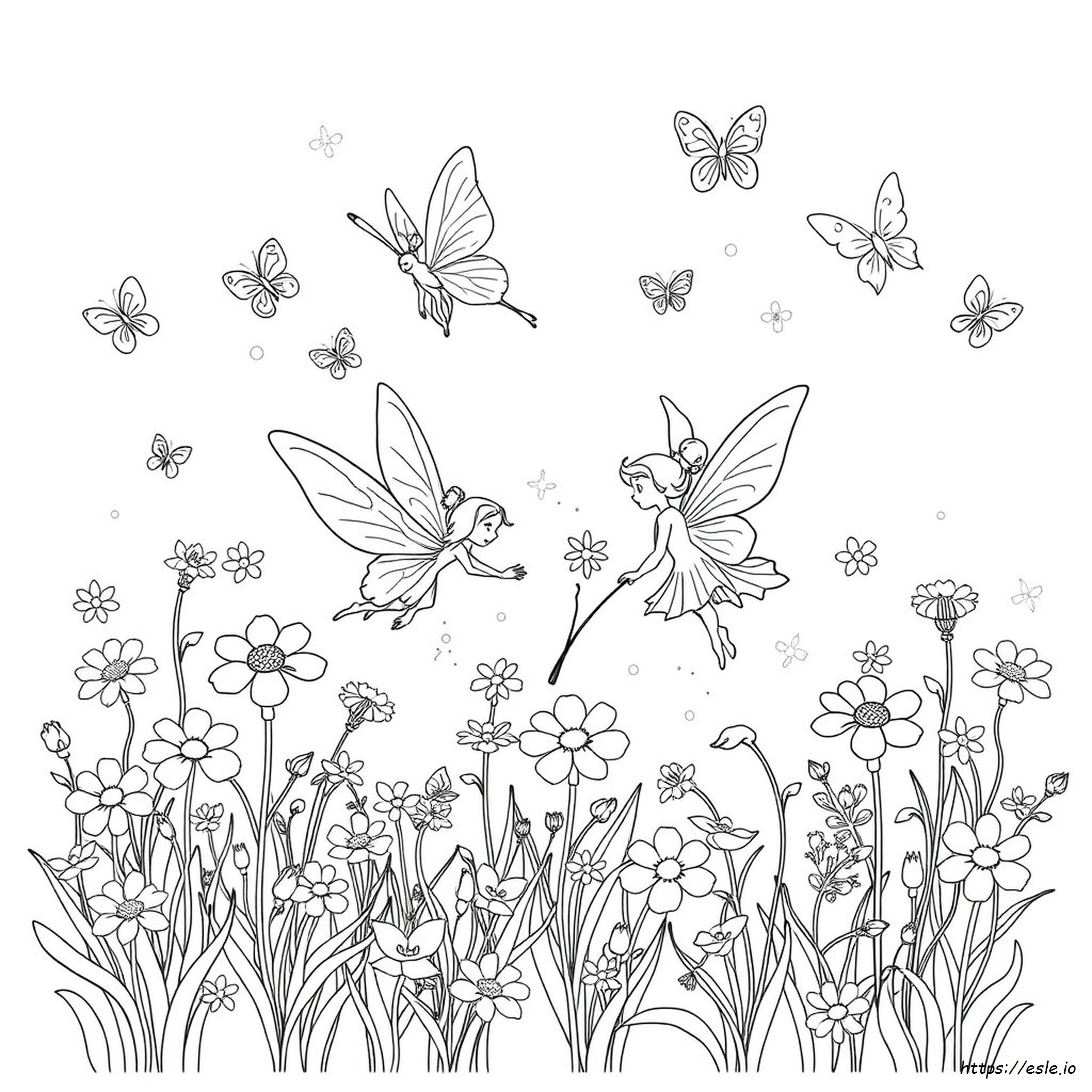 Fairies And Pixies Coloring Pages