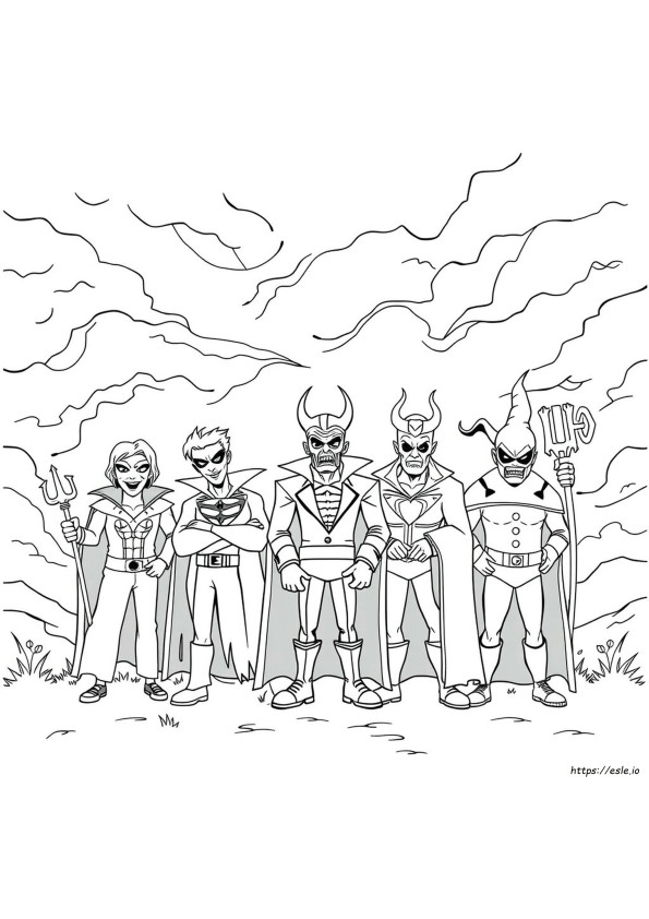 The Bad Guys Colouring Pages