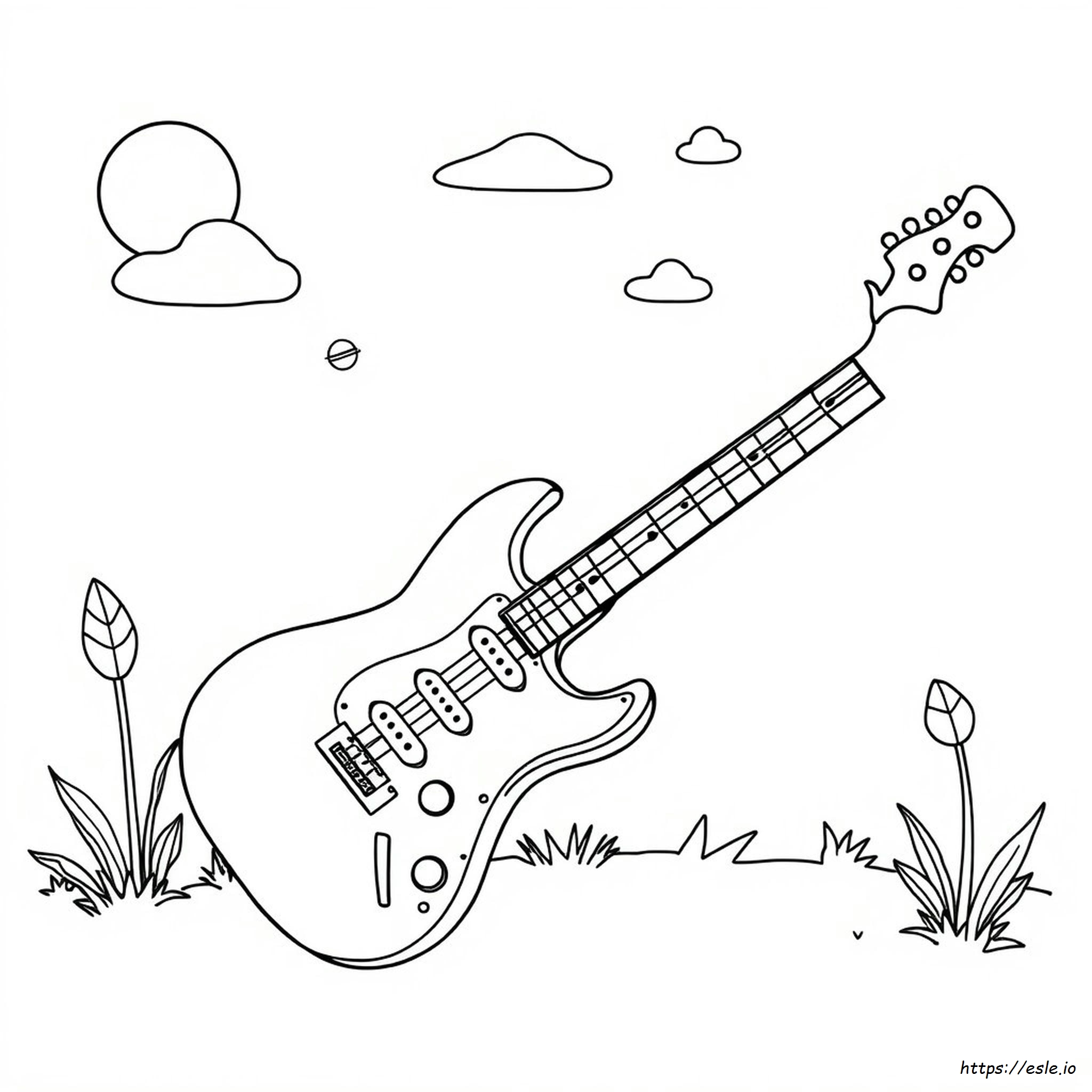 Gitara Elektryczna Kolorowanka Do Druku