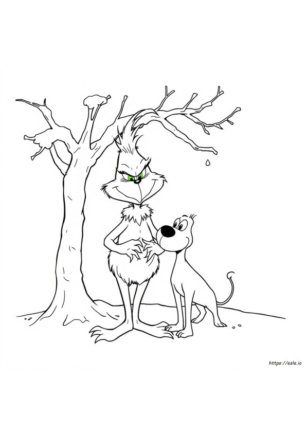 The Grinch Coloring Pages Max