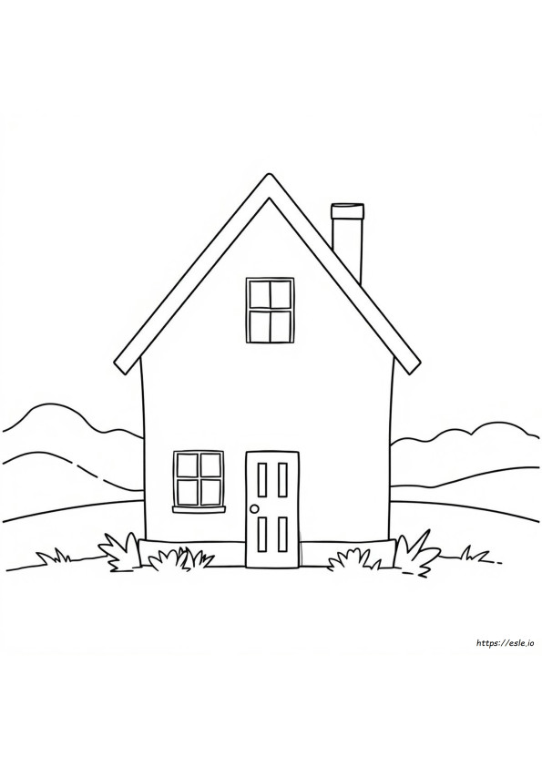 Gambar Garis Rumah Untuk Mewarnai