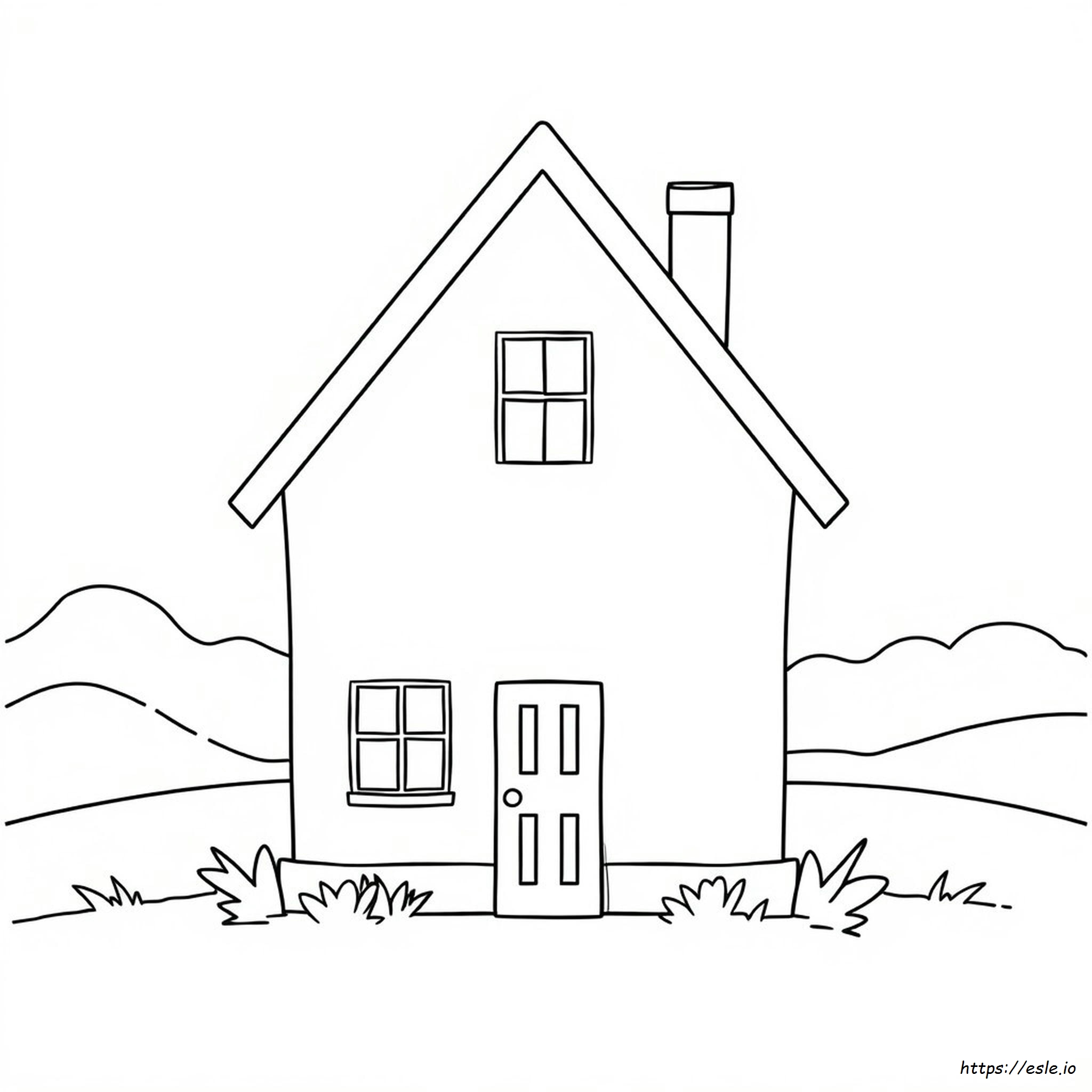 Contorno De Casa Para Colorear